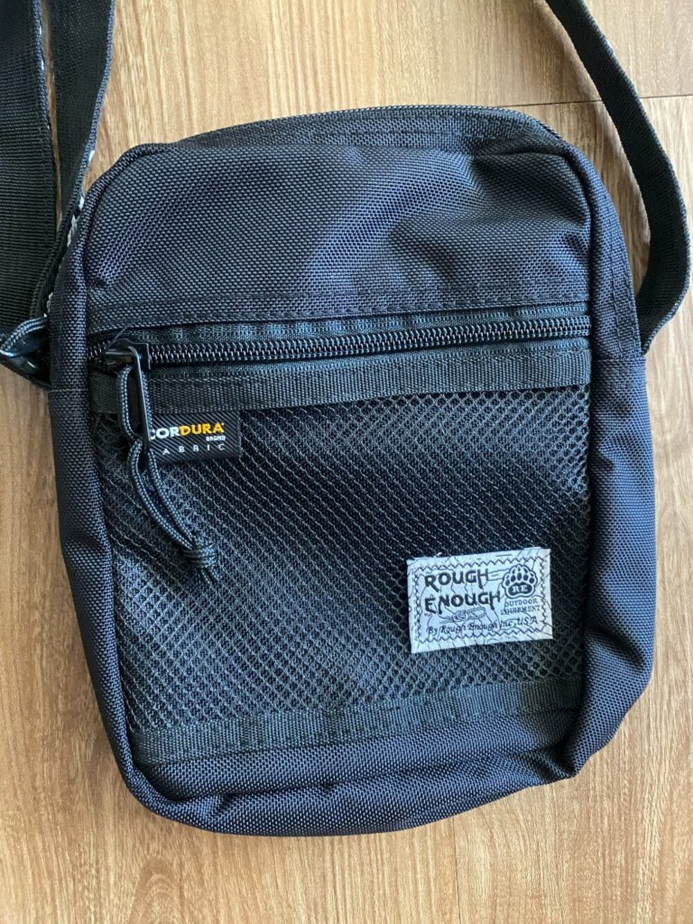 Rough Enough Black Crossbody Cordura Fabric